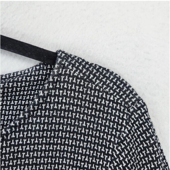 J Jill Dress Womens Small Black Ponte Knit 3/4 Sleeve Shift Knee Length - Picture 2 of 9